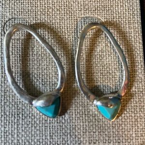 Silver and turquoise earrings